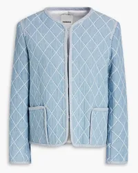 Sandro Quilted cotton-blend jacket - Blue Blue