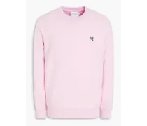 Embroidered French cotton-terry sweatshirt - Pink