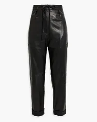 IRO Hosho leather tapered pants - Black Black