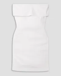 Theory Strapless linen-blend mini dress - White White