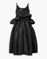 Marques ' Almeida Ruffled taffeta midi dress - Black Black