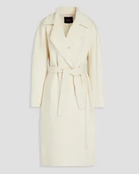 Maje Bouclé wool-blend coat - White White