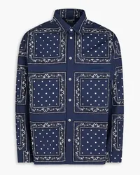 Jacquemus Baou printed cotton-poplin shirt - Blue Blue