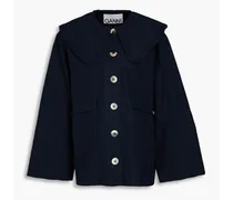 Cotton and linen-blend jacket - Blue