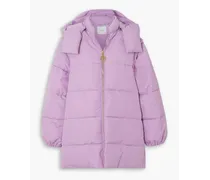 Convertible quilted shell hooded parka - Purple