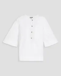 Ganni Cotton-poplin blouse - White White