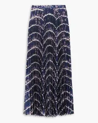 Altuzarra Sif pleated printed crepe maxi skirt - Purple Purple