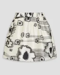 Stine Goya Solera metallic floral-jacquard mini skirt - White White