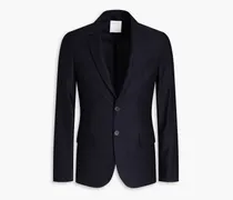 Wool-canvas suit jacket - Blue