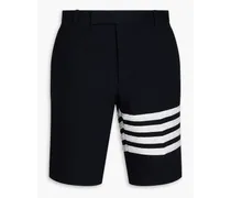 Striped cotton-canvas chino shorts - Blue
