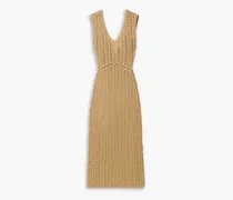 Tallara crocheted Pima cotton maxi dress - Neutral