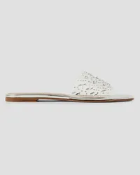 Gianvito Rossi Crystal-embellished PVC slides - White White