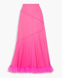 Molly Goddard Helga ruffled tulle maxi skirt - Pink Pink