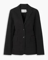 Proenza Schouler Belted cotton and linen-blend blazer - Black Black