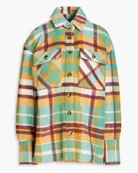 Simon Miller Orgi checked fleece shirt jacket - Green Green