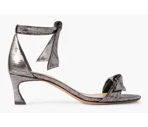 Clarita metallic leather sandals - Metallic