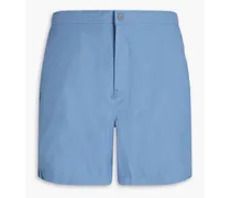 Calder 6E mid-length cotton-blend swim shorts - Blue