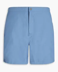 Onia Calder 6E mid-length cotton-blend swim shorts - Blue Blue