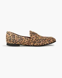 ba&sh Campbell leopard-print suede loafers - Animal print Animal