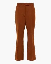 Acne Studios Cropped grain de poudre flared pants - Brown Brown