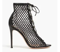 Fishnet ankle boots - Black