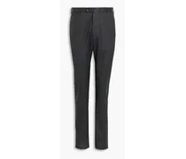 Paul slim-fit wool-flannel pants - Gray