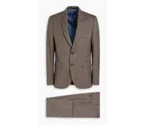 Fit 2 cotton-blend suit - Neutral