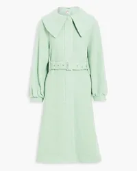 Shrimps Bass belted wool-blend bouclé-tweed coat - Green Green