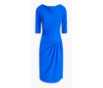 Francesca pleated jersey dress - Blue