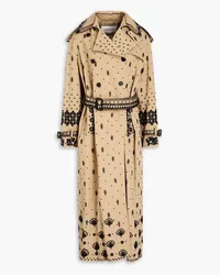 Valentino Garavani Embellished twill trench coat - Neutral Neutral