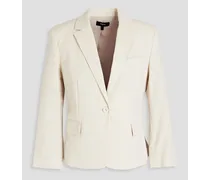 Cotton-blend seersucker blazer - White
