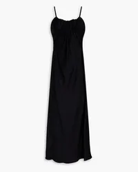 Jil Sander Ruched satin maxi dress - Black Black