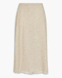 Theory Polka-dot silk-georgette midi skirt - Neutral Neutral