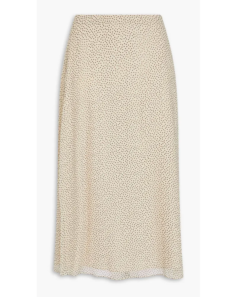 Theory Polka-dot silk-georgette midi skirt - Neutral Neutral