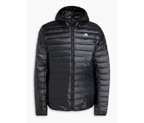 Quilted shell hooded jacket - Black