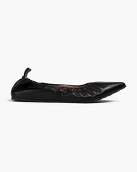 Gianvito Rossi Leather point-toe flats - Black Black