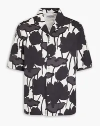 Officine Generale Eren printed cotton-poplin shirt - Black Black