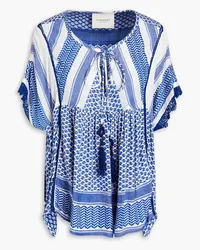 SUMMERY COPENHAGEN Sammy tasseled jacquard top - Blue Blue