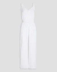 Charo Ruiz Crocheted lace-trimmed cotton-blend jumpsuit - White White