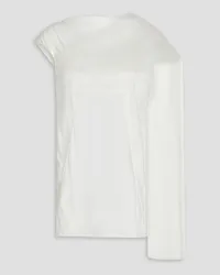 Rick Owens Layered jersey and tulle top - White White