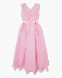 Huishan Zhang Feather-embellished silk-organza gown - Pink Pink