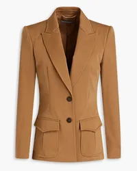 Alberta Ferretti Cotton-blend twill blazer - Brown Brown