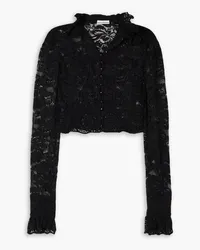 Paco Rabanne Cropped lace top - Black Black