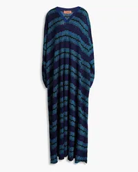 Missoni Metallic crochet-knit kaftan - Blue Blue