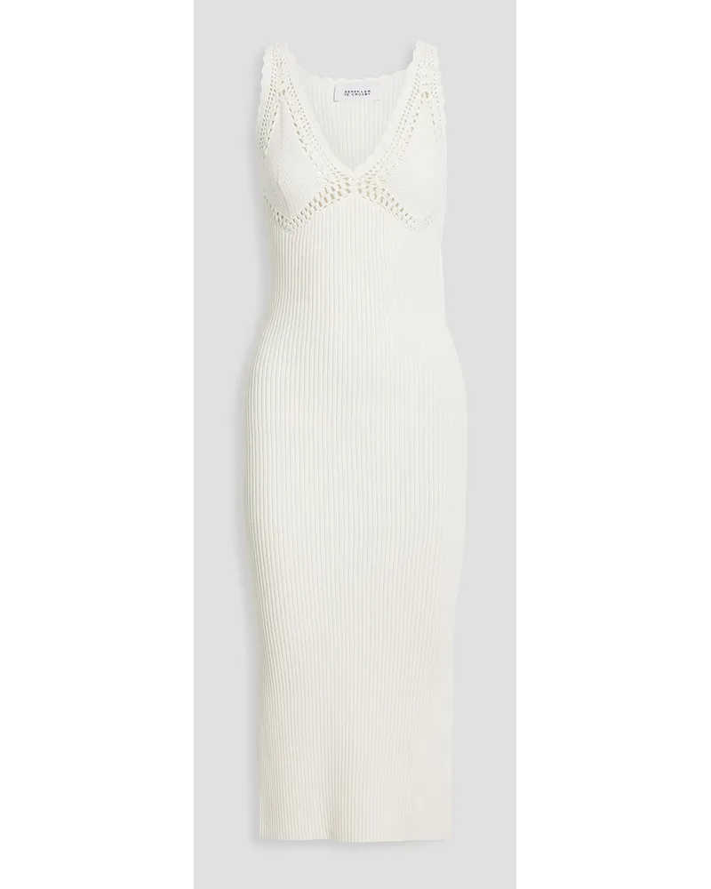 Valencia crocheted cotton-blend midi dress - White