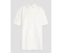 Santi denim mini shirt dress - White