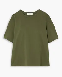 Matteau Cutout cotton-jersey T-shirt - Green Green