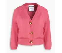 Button-embellished wool cardigan - Pink