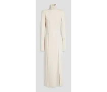 Jersey turtleneck maxi dress - White