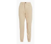 Cotton-twill tapered pants - Neutral